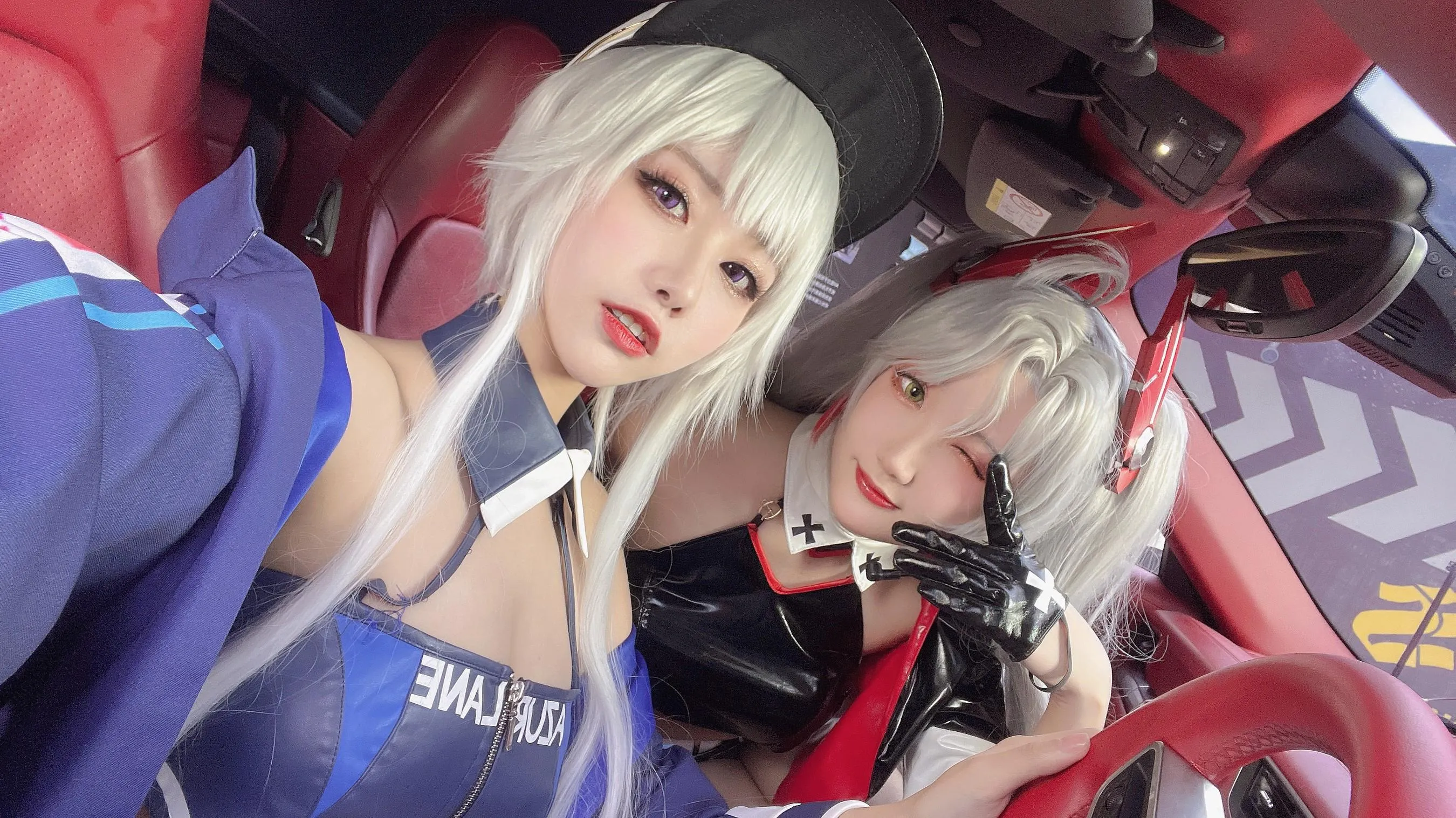 瓜希酱 – NO.80 Momoko葵葵《双人欧根亲王企业赛车VER》-自拍 [18P]插图1